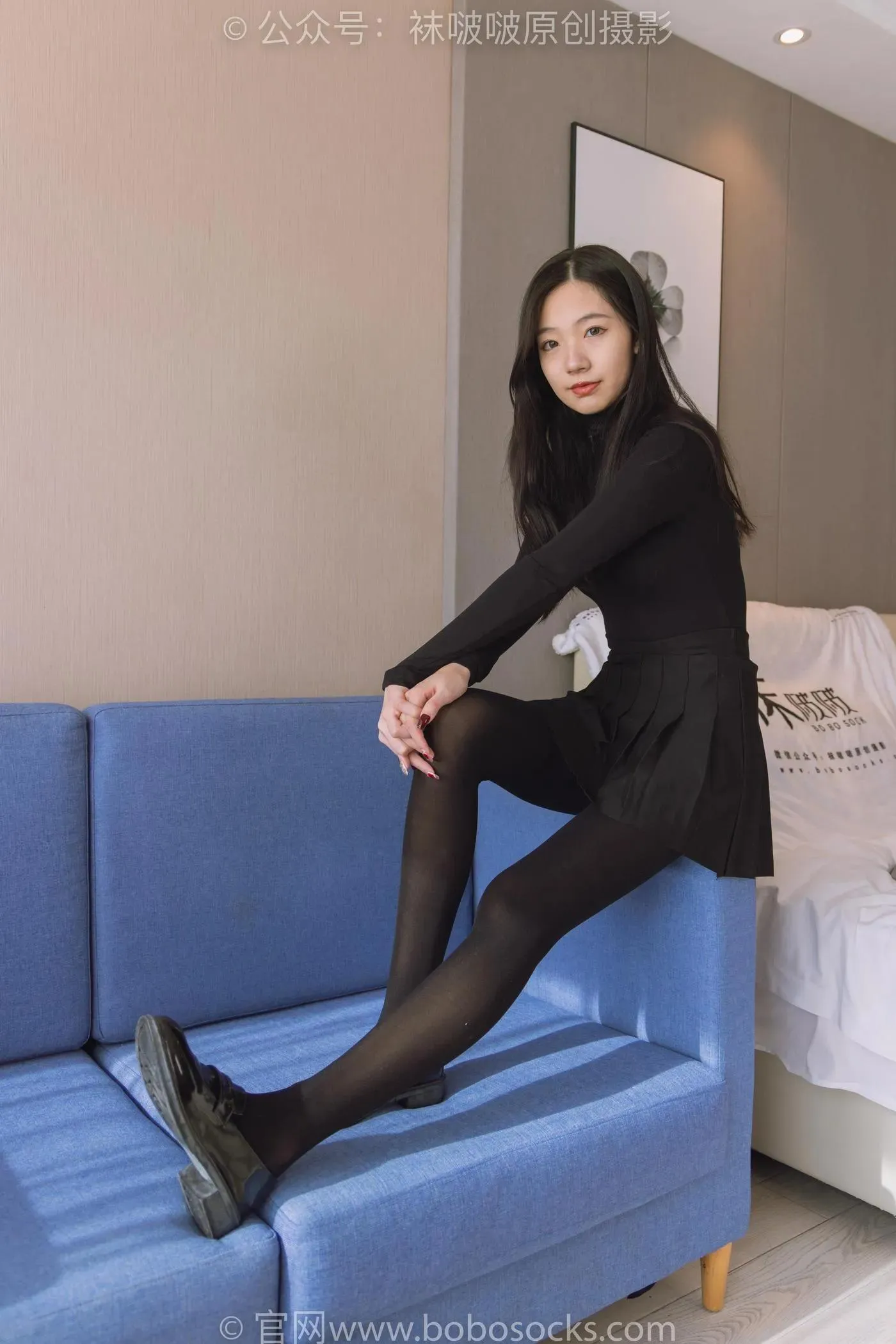 [BoBoSocks袜啵啵]NO.184 小甜豆-黑皮鞋、厚黑丝 [140P]插图8